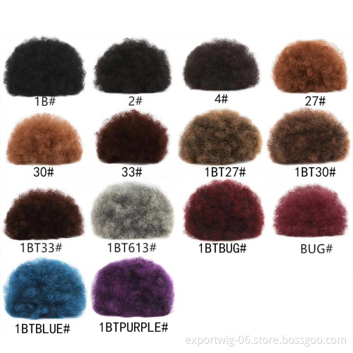 Afro Puff Drawstring Ponytail Black Kinky Curly Hair Bun Synthetic Afro Puff Hairpieces Clip In Hair Extensions